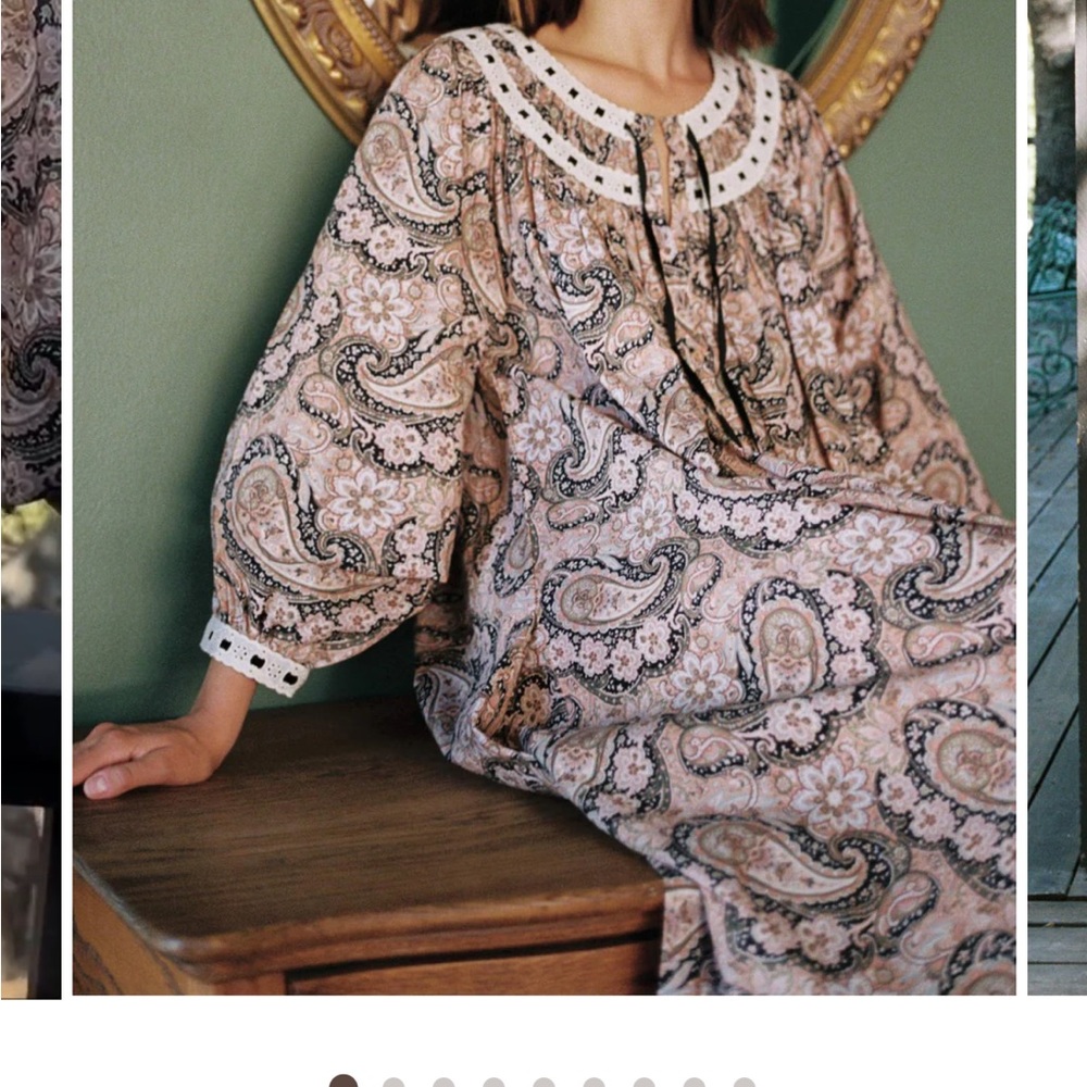 NWT Christy Dawn Arabella Dress in Carob Paisley size XS
